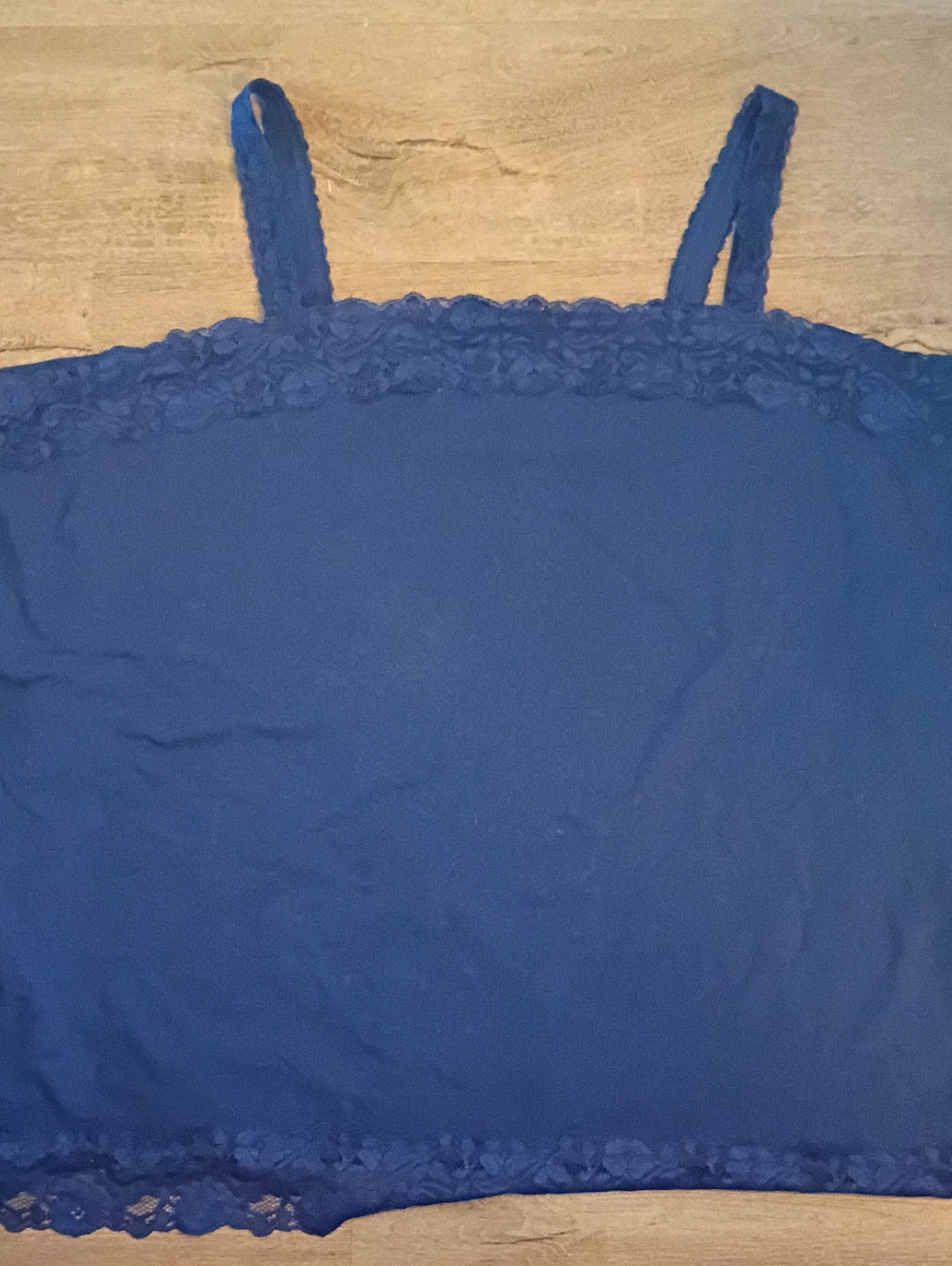 Woman Within Blue Lace-Trim Camisole